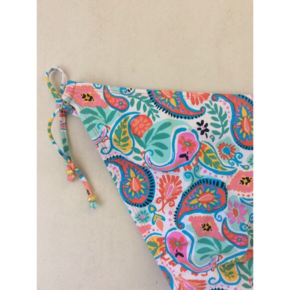 Bleu Rod Beattie String Bikini Bottom Floral Paisley Swimwear - Picture 7 of 9